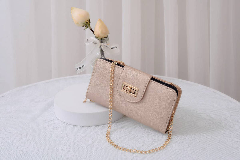 Turn Lock Crossbody Wallet