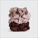 Satin Sleep Scrunchies - 5 piece - Cameo