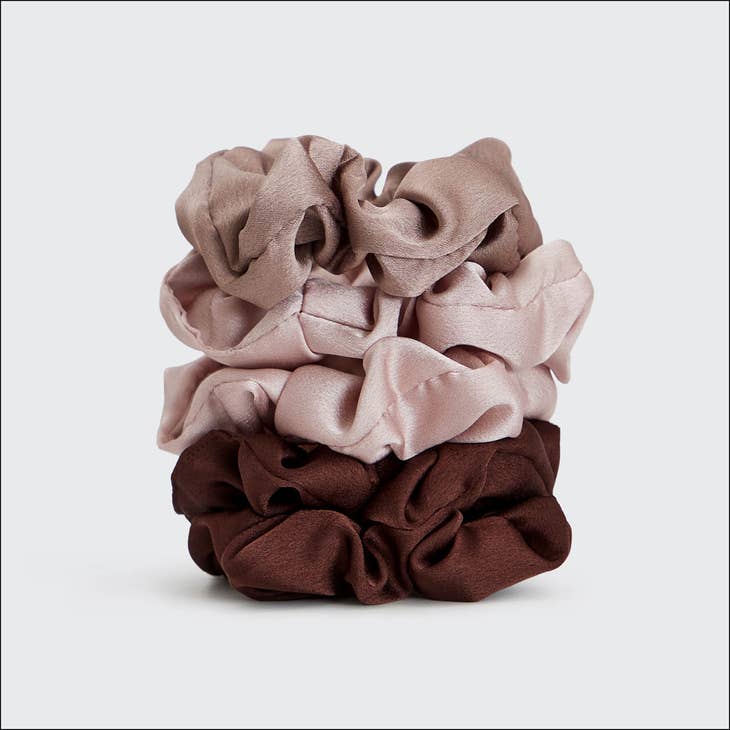 Satin Sleep Scrunchies - 5 piece - Cameo