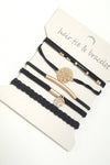 BOHO KNOT BRACELET HAIR TIES |  Black
