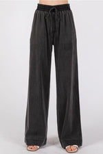 Black Denim Pull On Pant