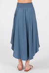 Smocked Midi Skirt