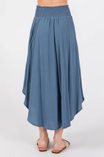 Smocked Midi Skirt