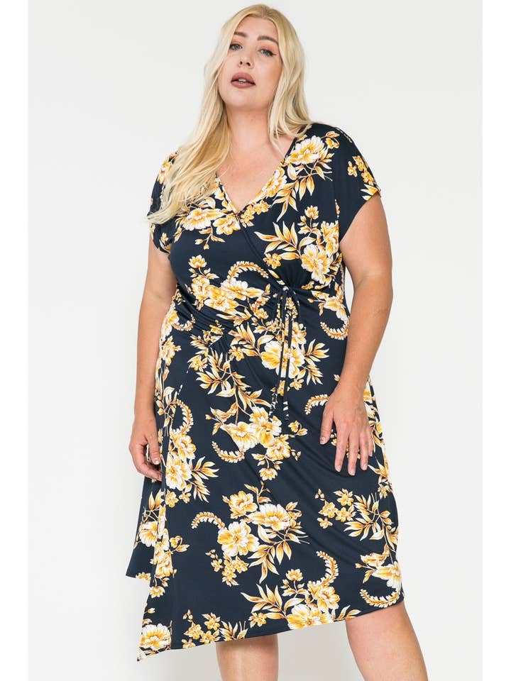 Curvy Flora Midi Dress