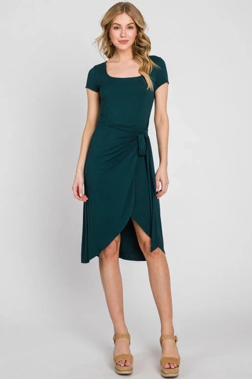 Square Neck Midi Dress