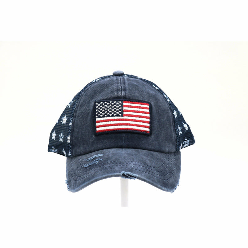 Distressed American Flag Ball Cap