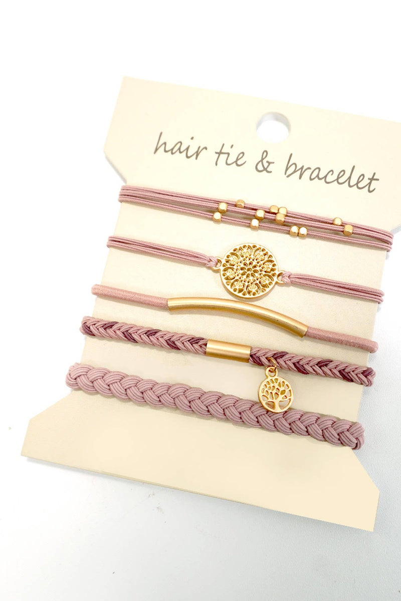 BOHO KNOT BRACELET HAIR TIES |  Black