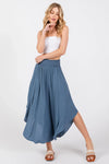 Smocked Midi Skirt