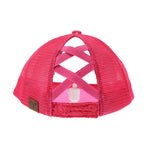 Embroidery Criss Cross High Pony Cap
