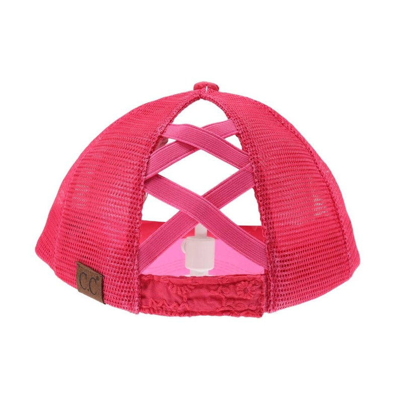 Embroidery Criss Cross High Pony Cap