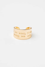 Brave Strong Worthy Adjustable Ring