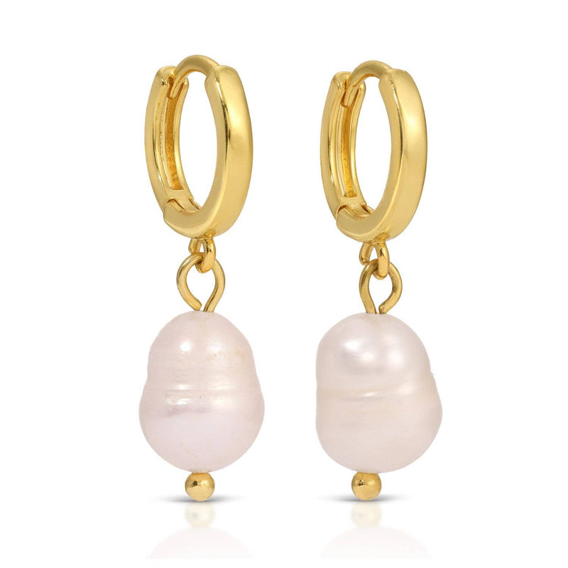 Pearl Huggies Earrings