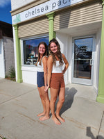 Shorts with Curved Hemline