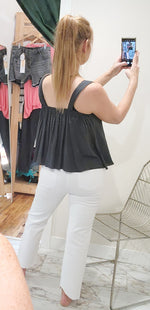 KUT Kelsey High Rise Fab AB Ankle Flare w/ Raw Hem