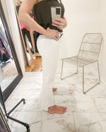 KUT Kelsey High Rise Fab AB Ankle Flare w/ Raw Hem