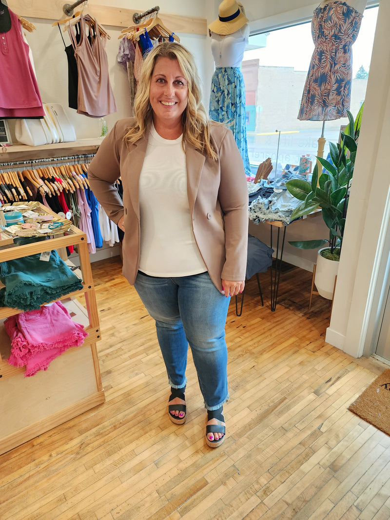 Oversized Jacquard Stripe Blazer