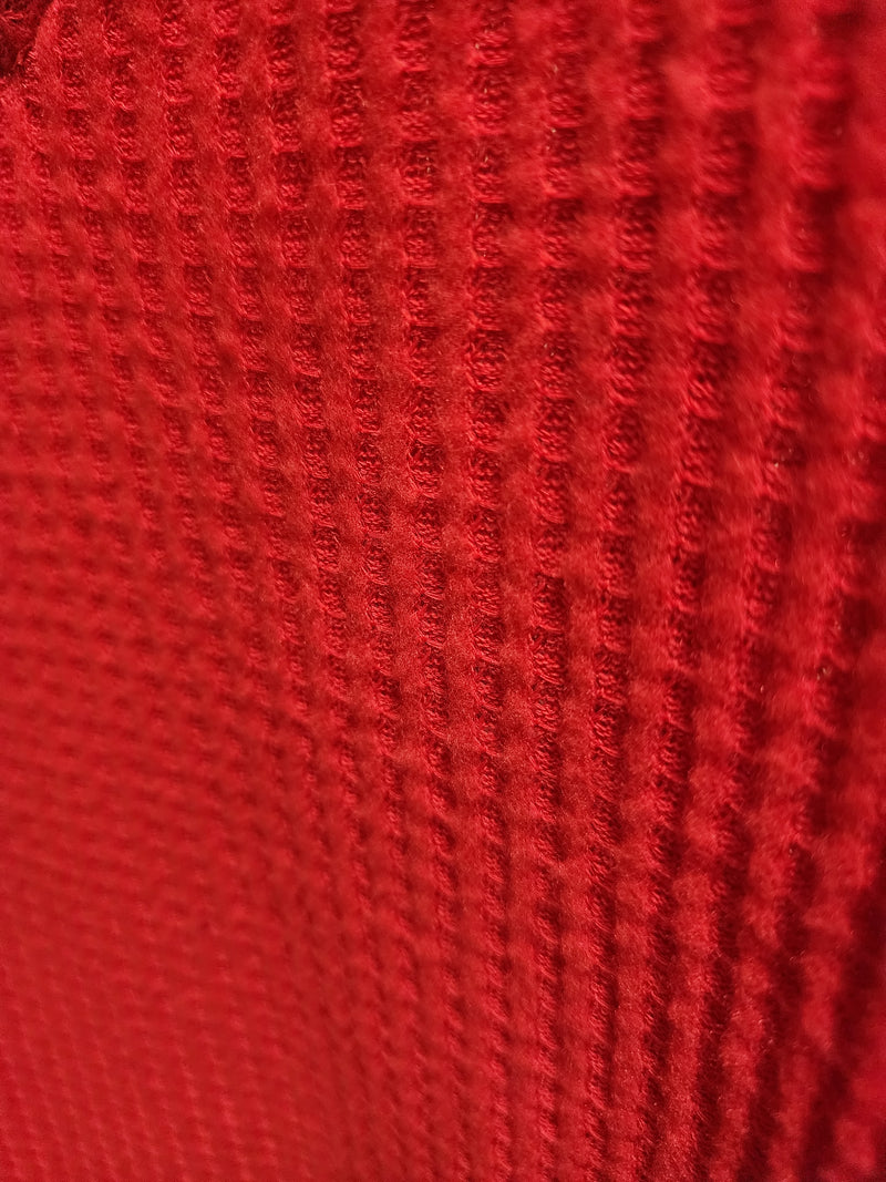 Brushed Thermal Waffle V-Neck Sweater