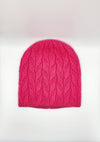 Hot Pink Cable Knit Hat