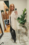 Fur Lined Open Front Cardigan