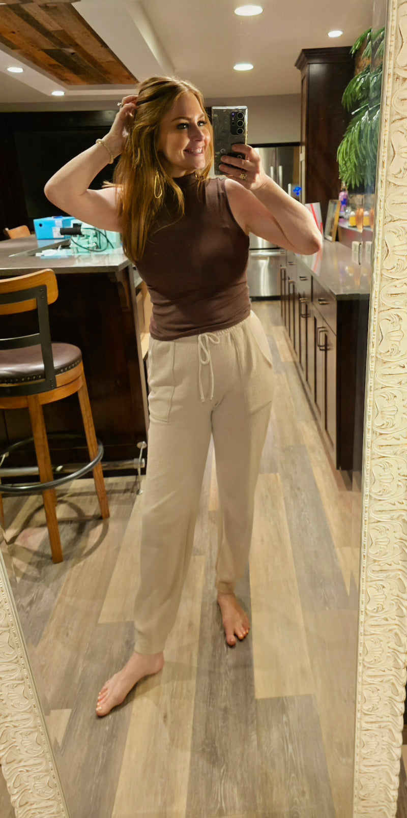 Cloudy Knit Bottoms with Pockets
