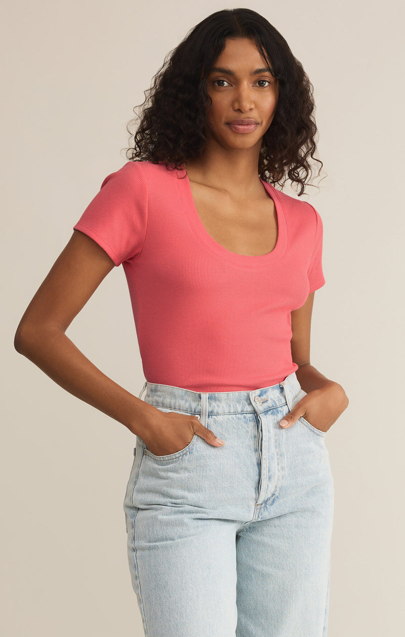 Z Supply Sirena Tee - Sunset Pink