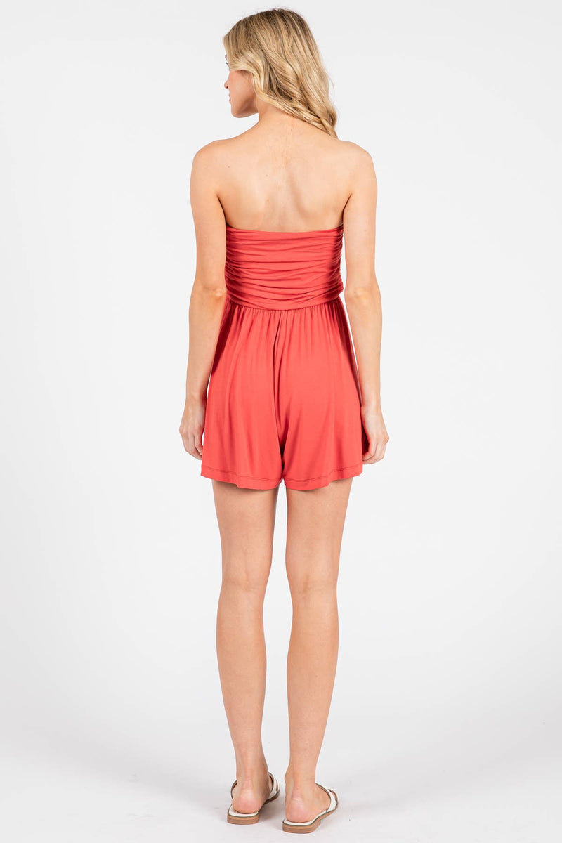 Tank Top Shirring Romper