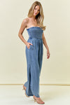 Strapless Tencel Jumpsuit