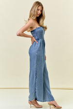 Strapless Tencel Jumpsuit