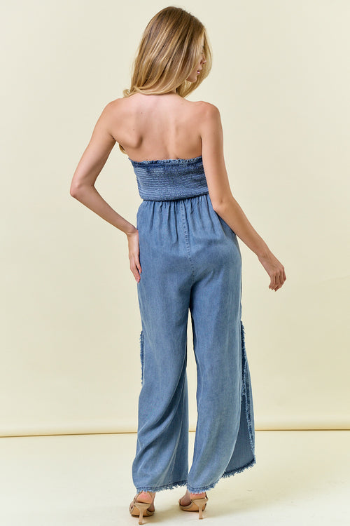 Strapless Tencel Jumpsuit
