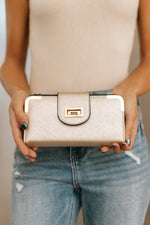 Turn Lock Crossbody Wallet