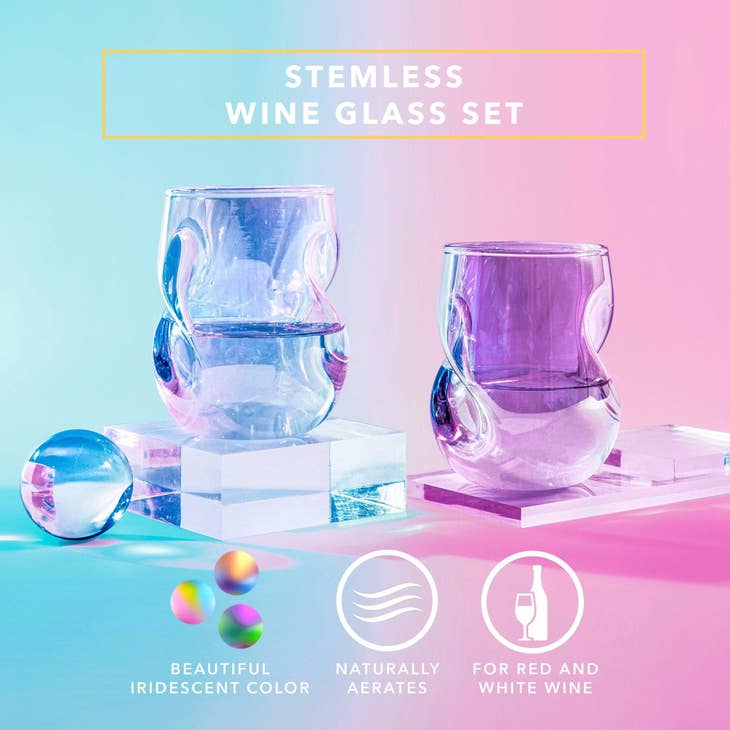 Stemless Wine Glasses - The Aura Collection
