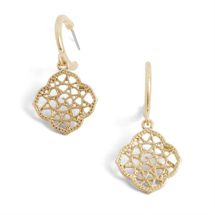Gold Hoop Medallion