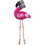 Happy - Canvas Dog Toy on Rope