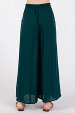Woven Wide-Leg Pull On Pant