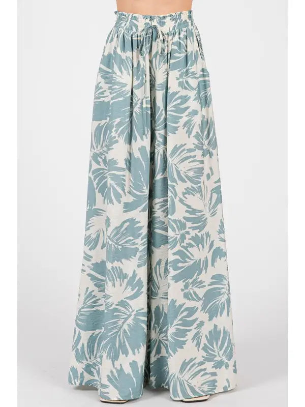 Frosty Blue Wide Leg Pant