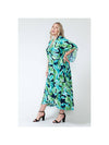 Curvy Tropical Overlap Maxi Dress