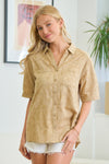 Woven Safari Shirt Button Up