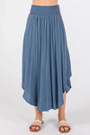 Smocked Midi Skirt
