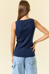 Scalloped Scoop Neck Top