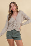 Textured Soft Knit Hairy Cardigan