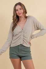 Textured Soft Knit Hairy Cardigan