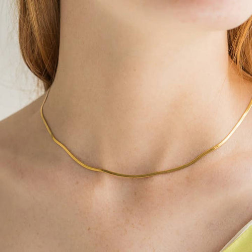 Micro Herringbone Necklace - Waterproof