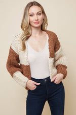 Colorblock Sweater Cardigan