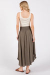 Smocked Midi Skirt- Green