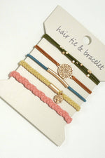BOHO KNOT BRACELET HAIR TIES |  Black