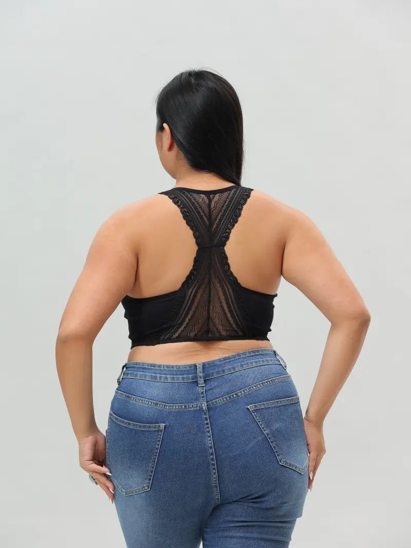 Lace Racerback Bralette - PLUS