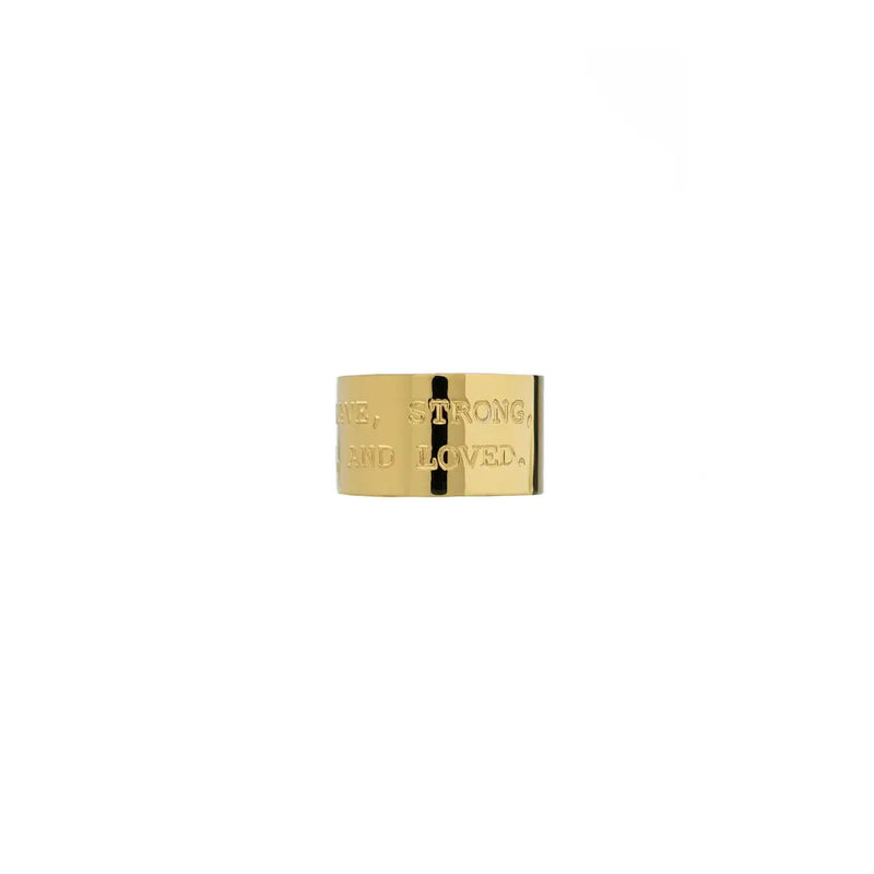 Brave Strong Worthy Adjustable Ring