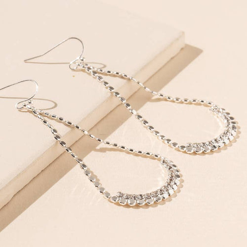 Rhinestone Teardrop Dangling Earrings