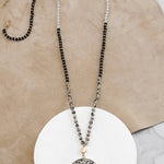 Round Dalmatian Stone Necklace
