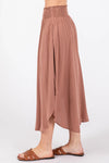 Smocked Midi Skirt